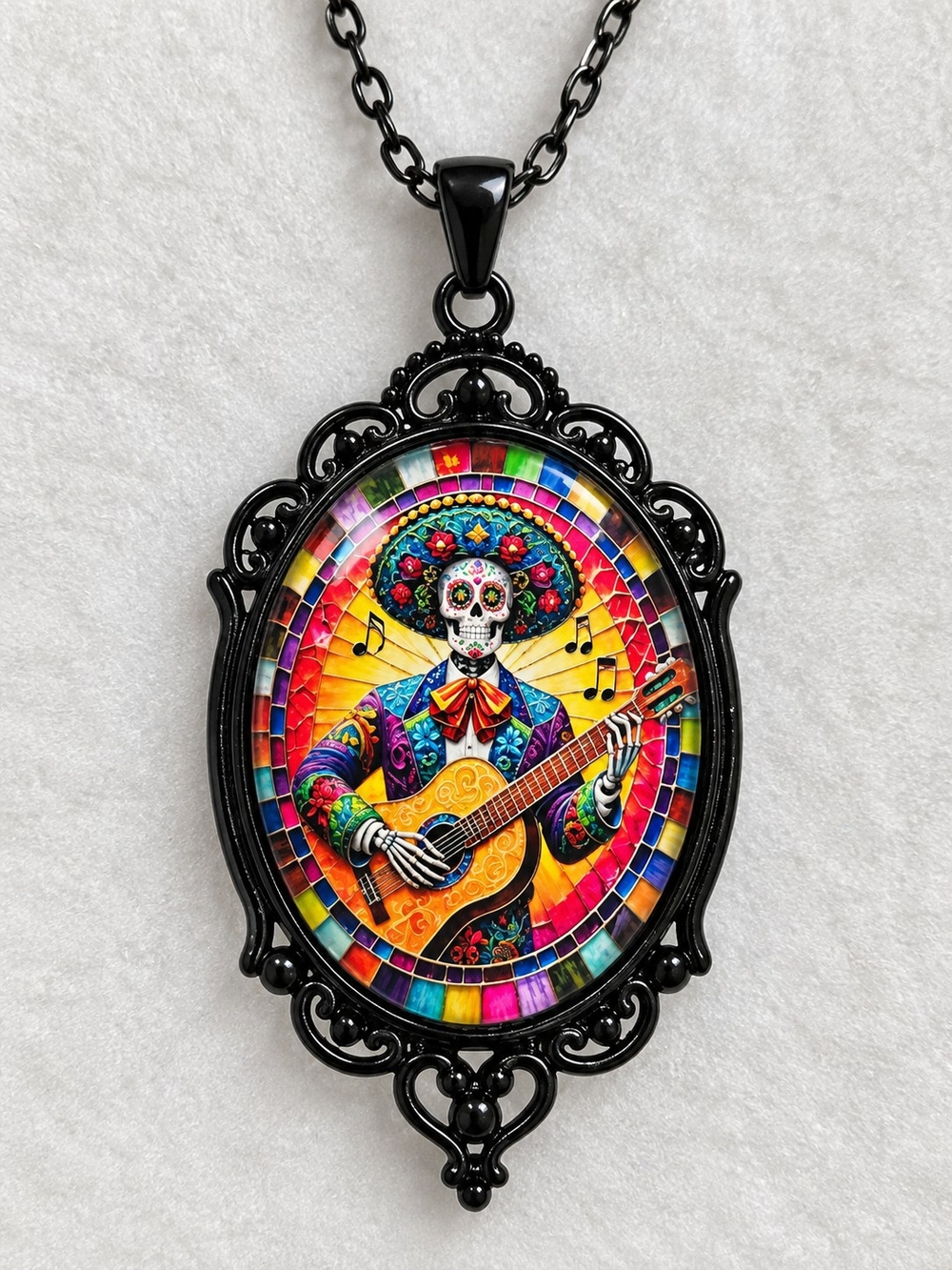 Day Of The Dead Pendant Necklace